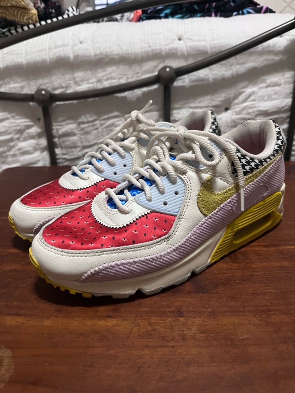 Nike Air Max 90 Patchwork Scrap SE Multi-Color Women’s Size 10 - Picture 7 of 14
